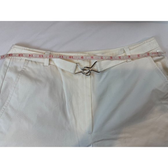 Liz Claiborne Women Chino Shorts High Rise 100% Cotton Outdoor White Size 12 - Picture 2 of 7